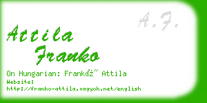 attila franko business card